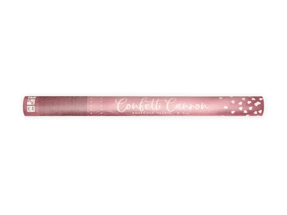 Confetti Kanon Hartjes Rose Goud 60cm