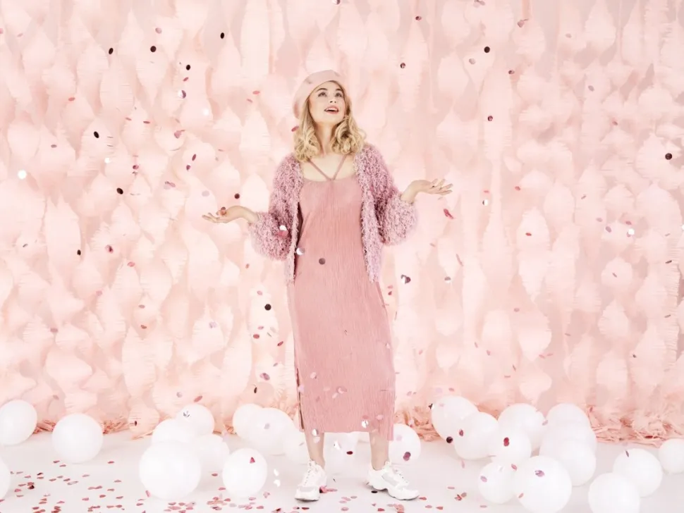 Confetti Kanon Hartjes Rose Goud 60cm