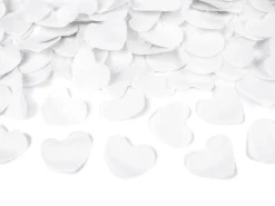 Confetti Kanon Hartjes Wit 60cm