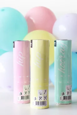 Confetti Kanonnen Set Pastel 15cm 3st