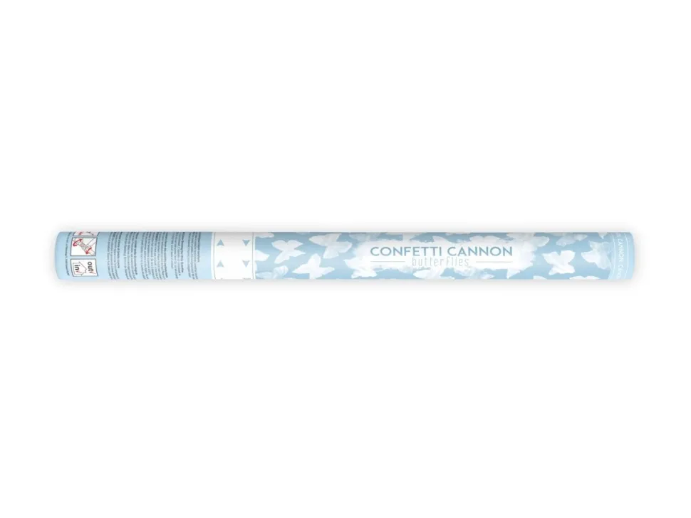 Confetti Kanon Vlinders Wit 60cm