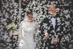 Confetti Kanon Vlinders Wit 60cm