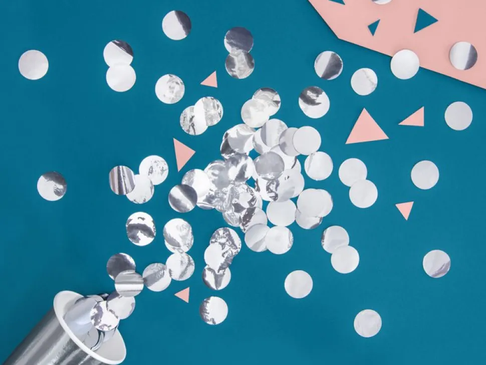 Confetti Rond Zilver
