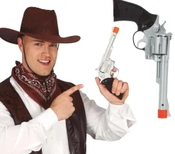 Cowboy Geweer Zilver 32cm