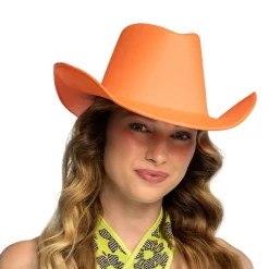 Cowboy Hoed Neon Oranje