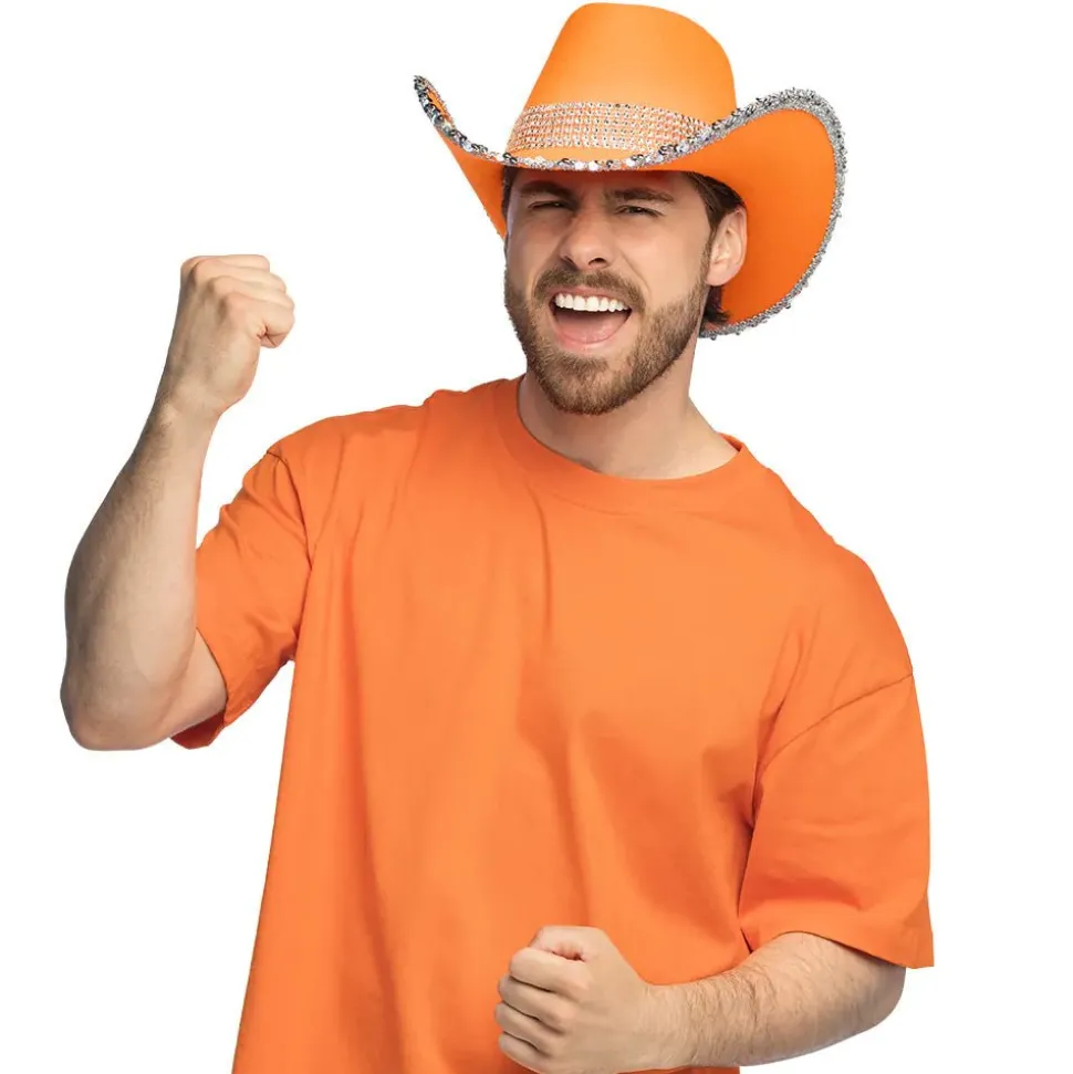 Cowboy Hoed Oranje Uv Blacklight