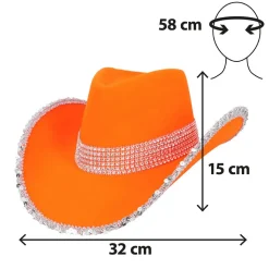 Cowboy Hoed Oranje Uv Blacklight