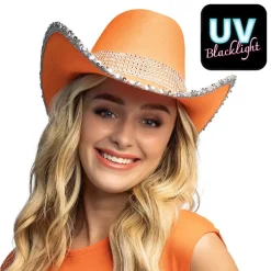 Cowboy Hoed Oranje Uv Blacklight