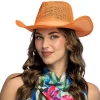 Cowboy Stro Hoed Oranje