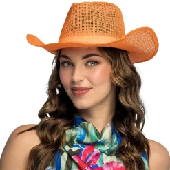 Cowboy Stro Hoed Oranje