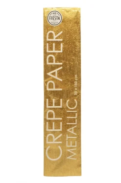 Crepe Papier Metallic Goud 50cm 1,5m