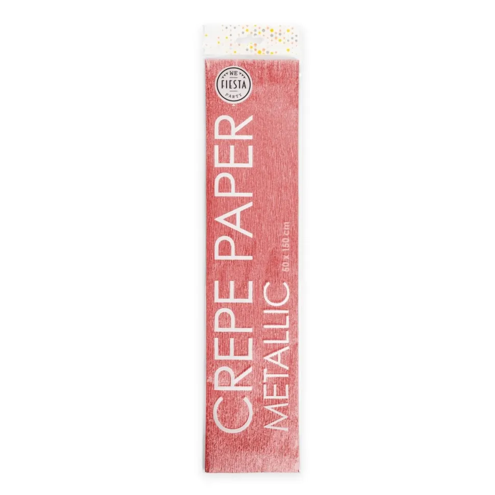 Crepe Papier Rose Goud Metallic 50cm 1,5m
