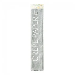 Crepe Papier Zilver 50cm 2,5m