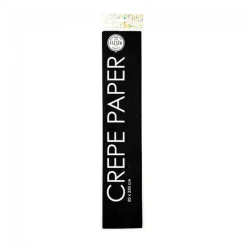Crepe Papier Zwart 50cm 2,5m