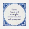 Delfts Blauw Tegel Bril Plat 14,5cm