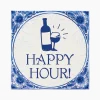 Delftsblauw Tegel Happy Hour 15cm