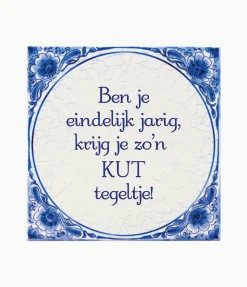 Delfts Blauw Tegel Kut Tegeltje 14,5cm
