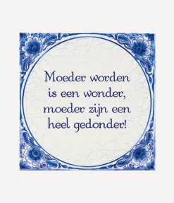 Delfts Blauw Tegel Moeder Worden 14,5cm