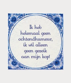 Delfts Blauw Tegel Ochtendhumeur 14,5cm