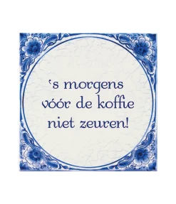 Delfts Blauw Tegel 's Morgens 14,5cm