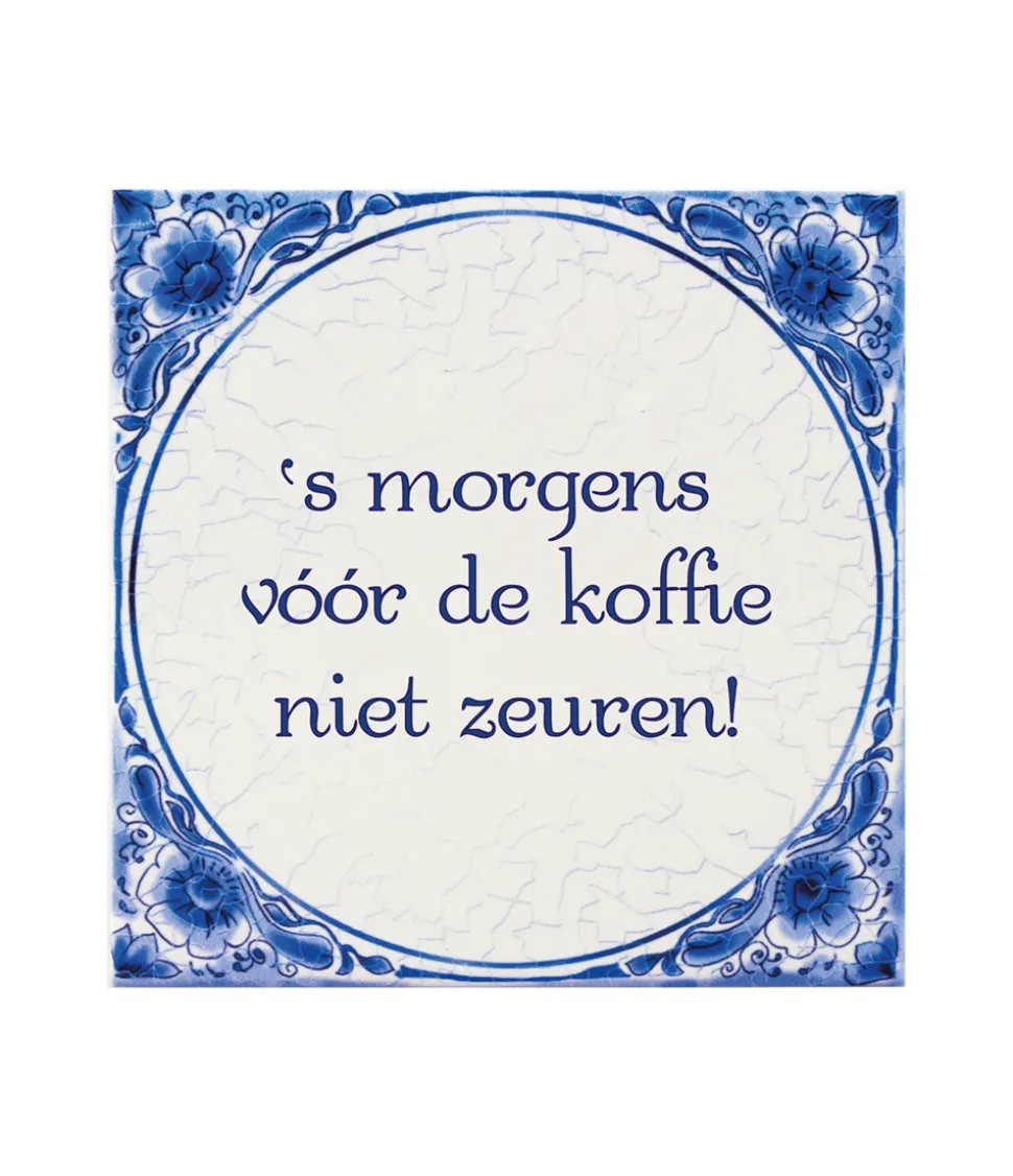 Delfts Blauw Tegel 's Morgens 14,5cm
