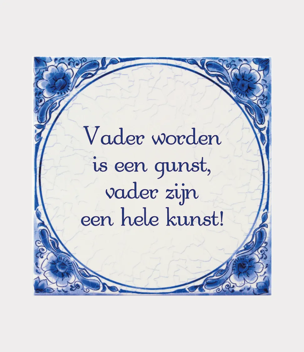 Delfts Blauw Tegel Vader Worden 14,5cm