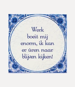 Delfts Blauw Tegel Werk Boeit 14,5cm