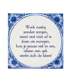 Delfts Blauw Tegel Werk Rustig 14,5cm