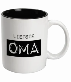 De Liefste Oma Mok Wit Keramiek Liefste Oma 12cm