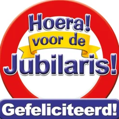 Deurbord Hoera Voor De Jubilaris 50cm