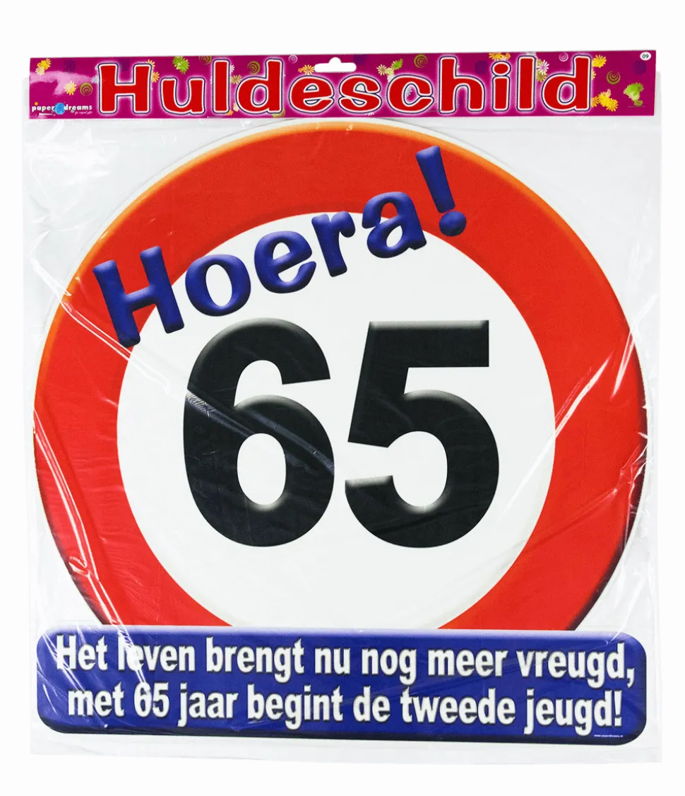 Deurbord 65 Jaar Verkeersbord 50cm