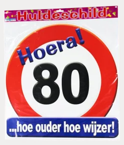 Deurbord 80 Jaar Verkeersbord 50cm