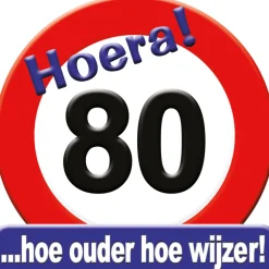 Deurbord 80 Jaar Verkeersbord 50cm