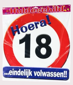 Deurbord 18 Jaar Verkeersbord 50cm