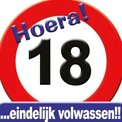Deurbord 18 Jaar Verkeersbord 50cm
