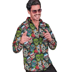 Dia De Los Muertos Blouse Heren
