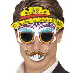Dia De Los Muertos Bril Gekleurd