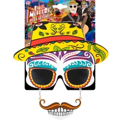 Dia De Los Muertos Bril Gekleurd