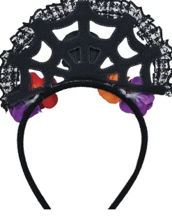 Dia De Los Muertos Haarband Bloemen En Doodshoofd