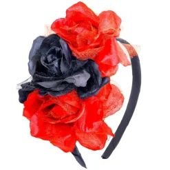 Dia De Los Muertos Haarband Rood Zwart Bloemen