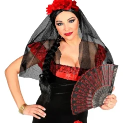 Dia De Los Muertos Haarband Sluier Met Rozen