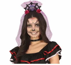 Dia De Los Muertos Haarband Spinnenweb