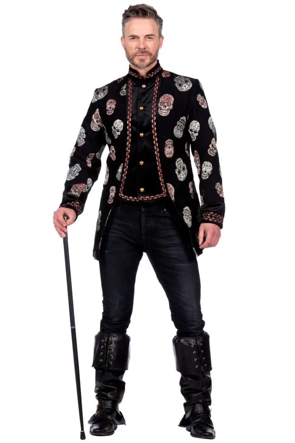 Dia De Los Muertos Jas Zwart Heren