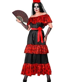 Dia De Los Muertos Jurk Dames 4 delig