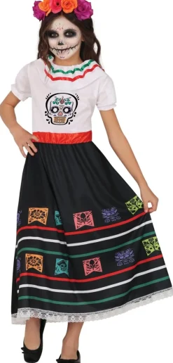 Dia De Los Muertos Jurk Meisje Doodshoofd