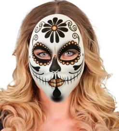 Dia De Los Muertos Masker Bloem