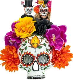 Dia De Los Muertos Masker Gekleurd Bloemen