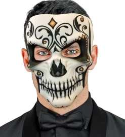 Dia De Los Muertos Masker Zwart Wit