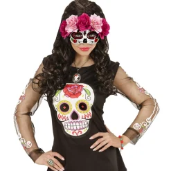 Dia De Los Muertos Oogmasker Roze Rozen