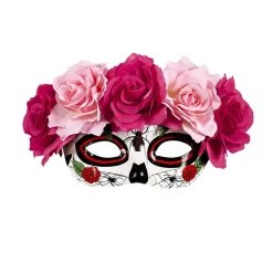 Dia De Los Muertos Oogmasker Roze Rozen